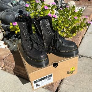 Glitter Doc Martens w/fur lining